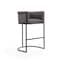 Manhattan Comfort Cosmopolitan Barstool in Pebble and Black (Set of 3) 3-BS015-PE - alternate 4